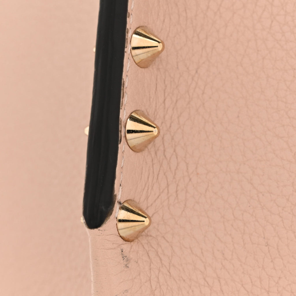 Calfskin Spiked Small Cabarock Shopper Tote Rose De Chine