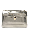 Metallic Calfskin Serpenti Forever Shoulder Bag Silver