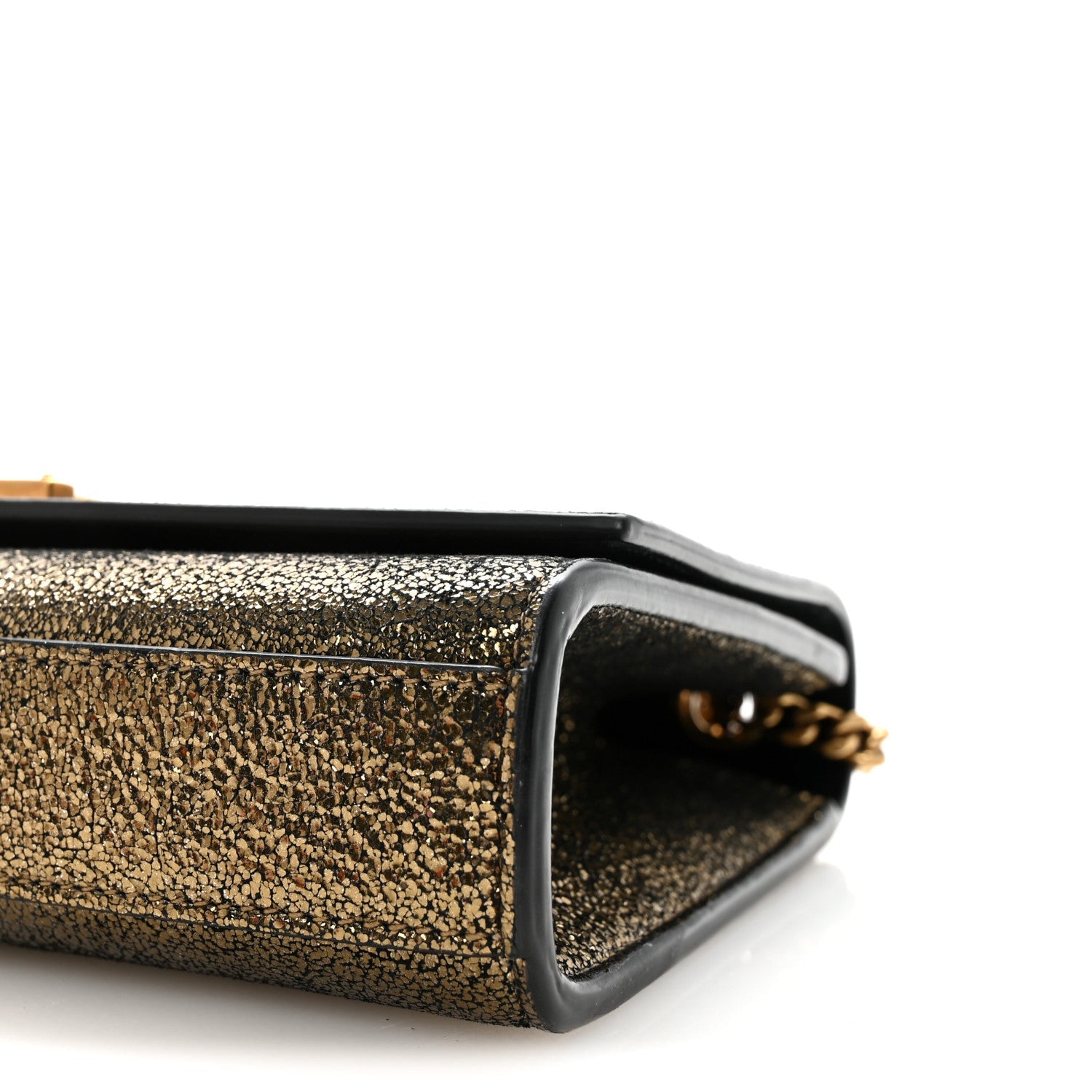 Metallic Calfskin Small Classic Monogram Kate Satchel Oro