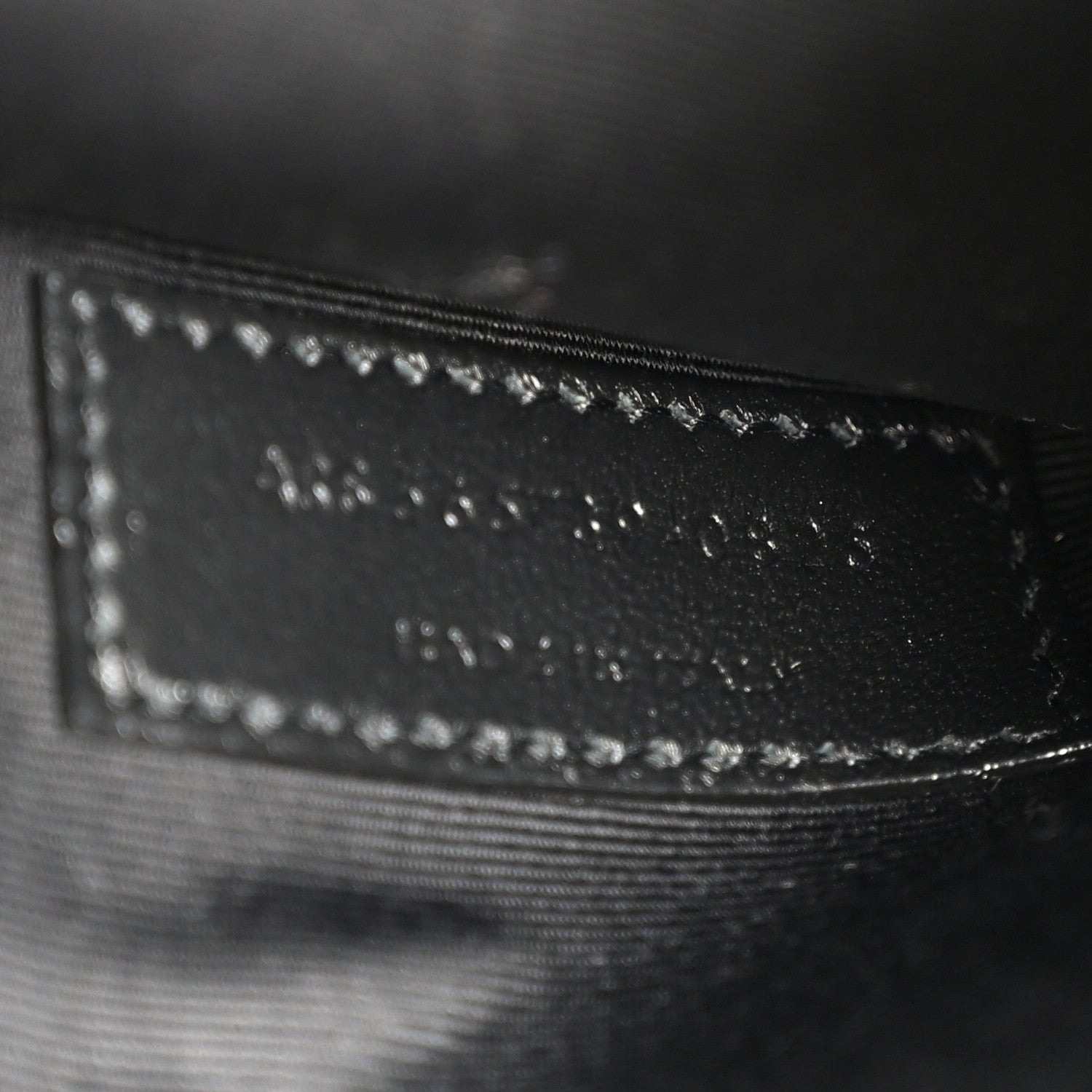 Patent Calfskin Monogram Uptown Clutch Black