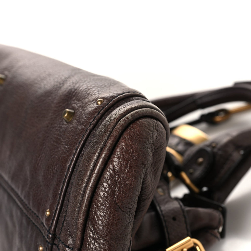 Calfskin Medium Paddington Satchel Chocolate