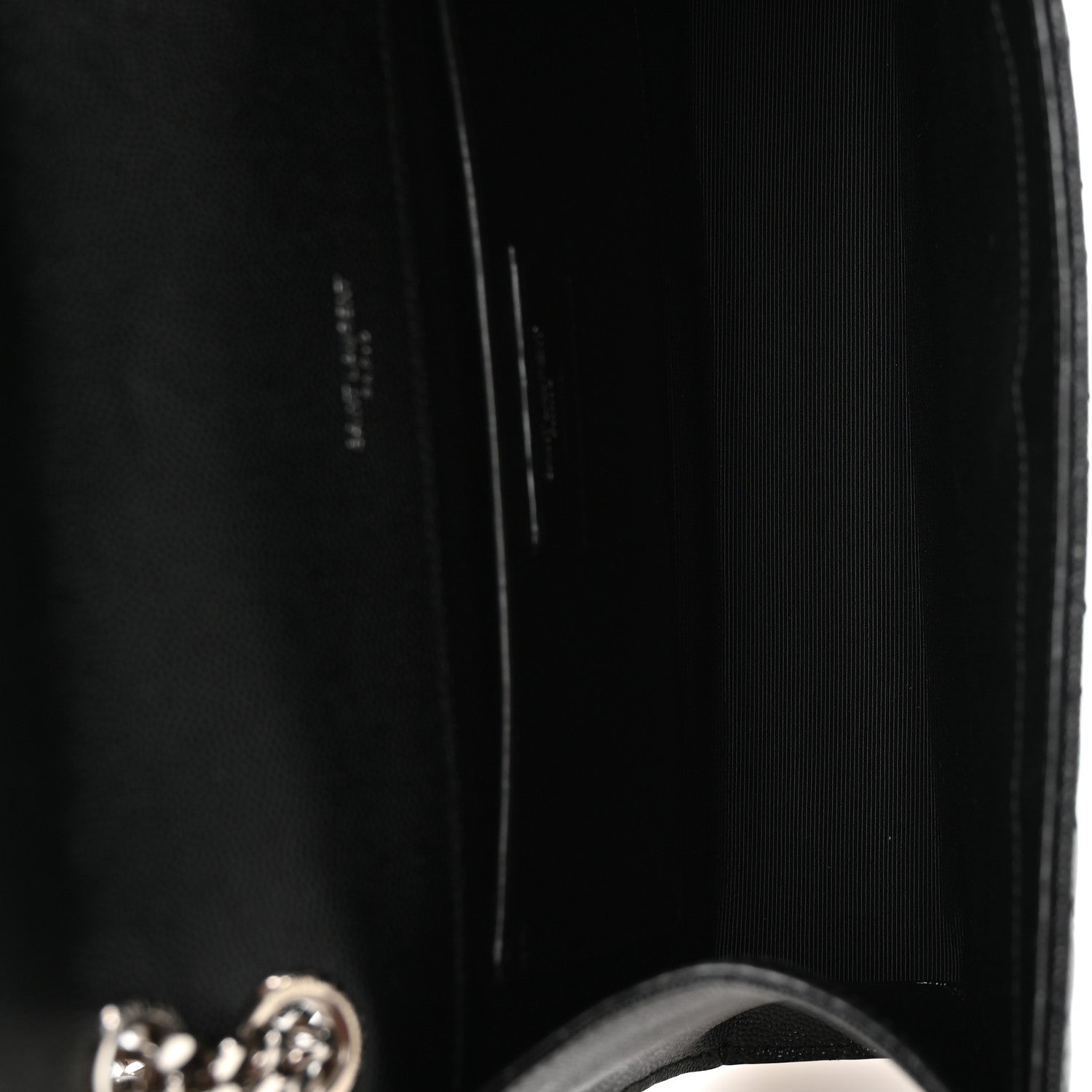 Grain De Poudre Textured Mixed Matelasse Triquilt Medium Monogram Satchel Black