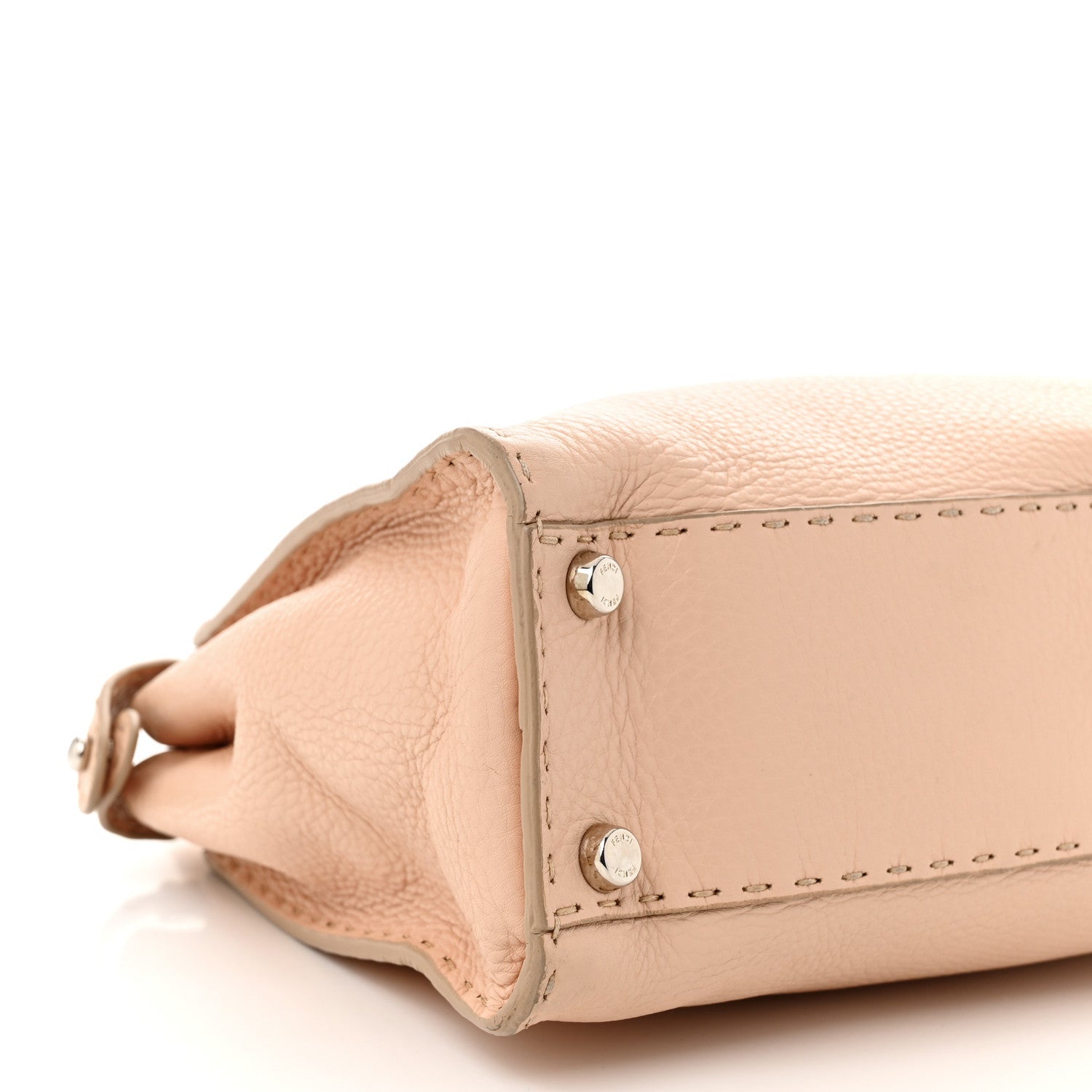 Cuoio Romano Selleria Bi-Color Medium Peekaboo Iconic Satchel Rosa Plaster Pesca