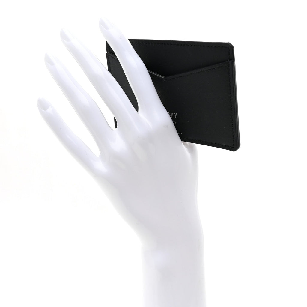 Vitello Century Matte Glazed Fabric FF  Holder Tobacco Black