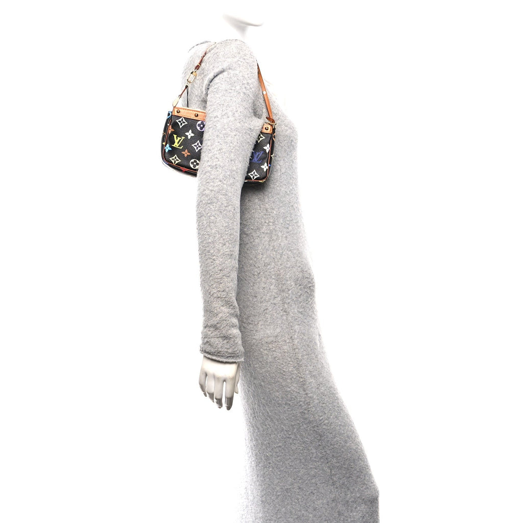 Monogram Multicolor Pochette Accessories Black