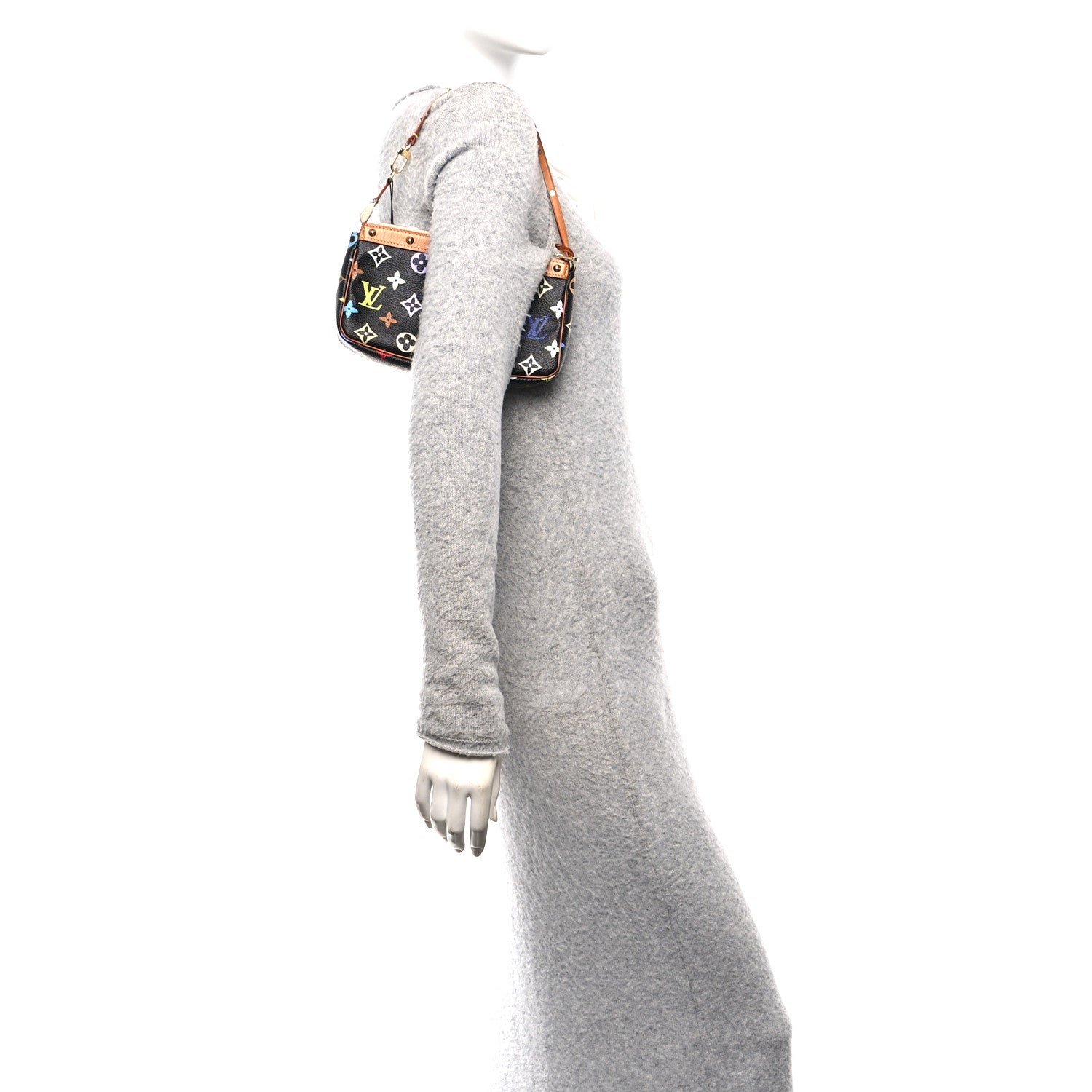 Monogram Multicolor Pochette Accessories Black