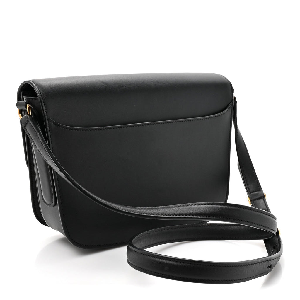 Calfskin Gancini Shoulder Bag Black