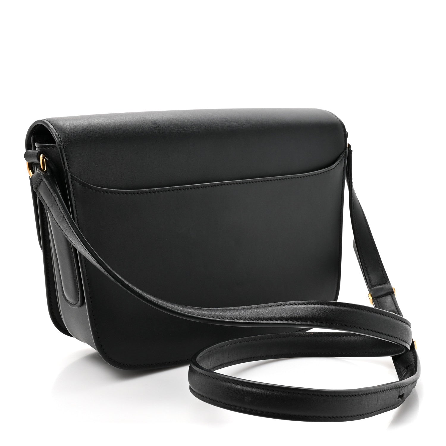 Calfskin Gancini Shoulder Bag Black