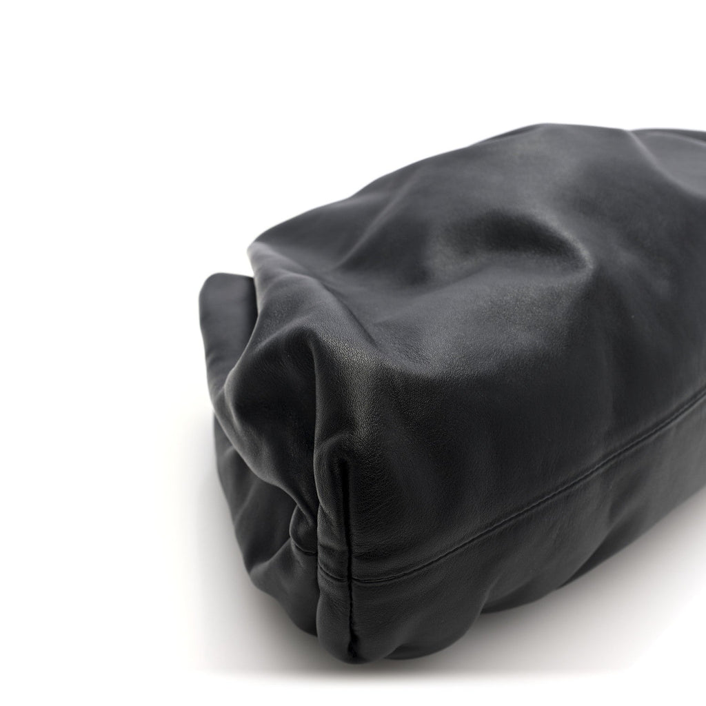 Smooth Butter Calf The Pouch Oversized Clutch Black