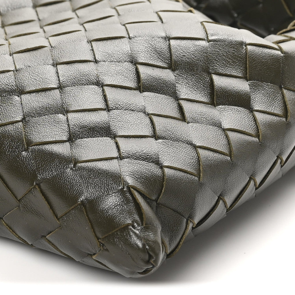 Calfskin Intrecciato Mini Hop Khaki