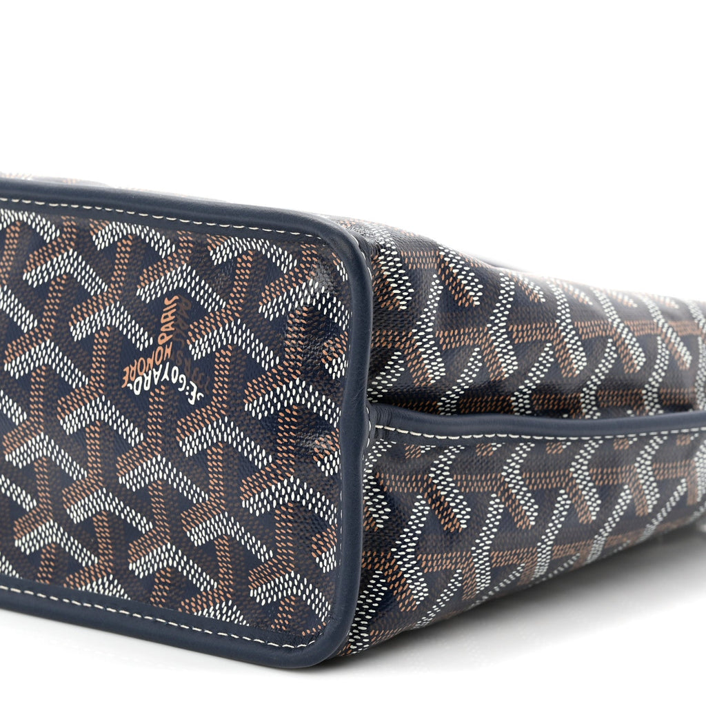 Goyardine Reversible Mini Anjou Navy