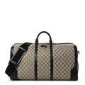 GG Supreme Monogram Selleria Calfskin Large Duffle Beige Ebony Black