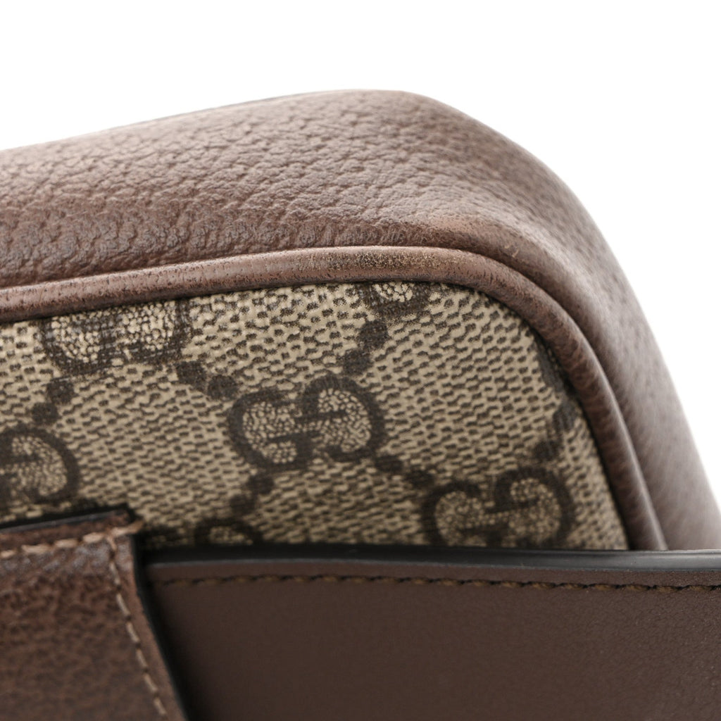 GG Supreme Monogram Ophidia Belted iPhone Case 85 34 Dark Brown