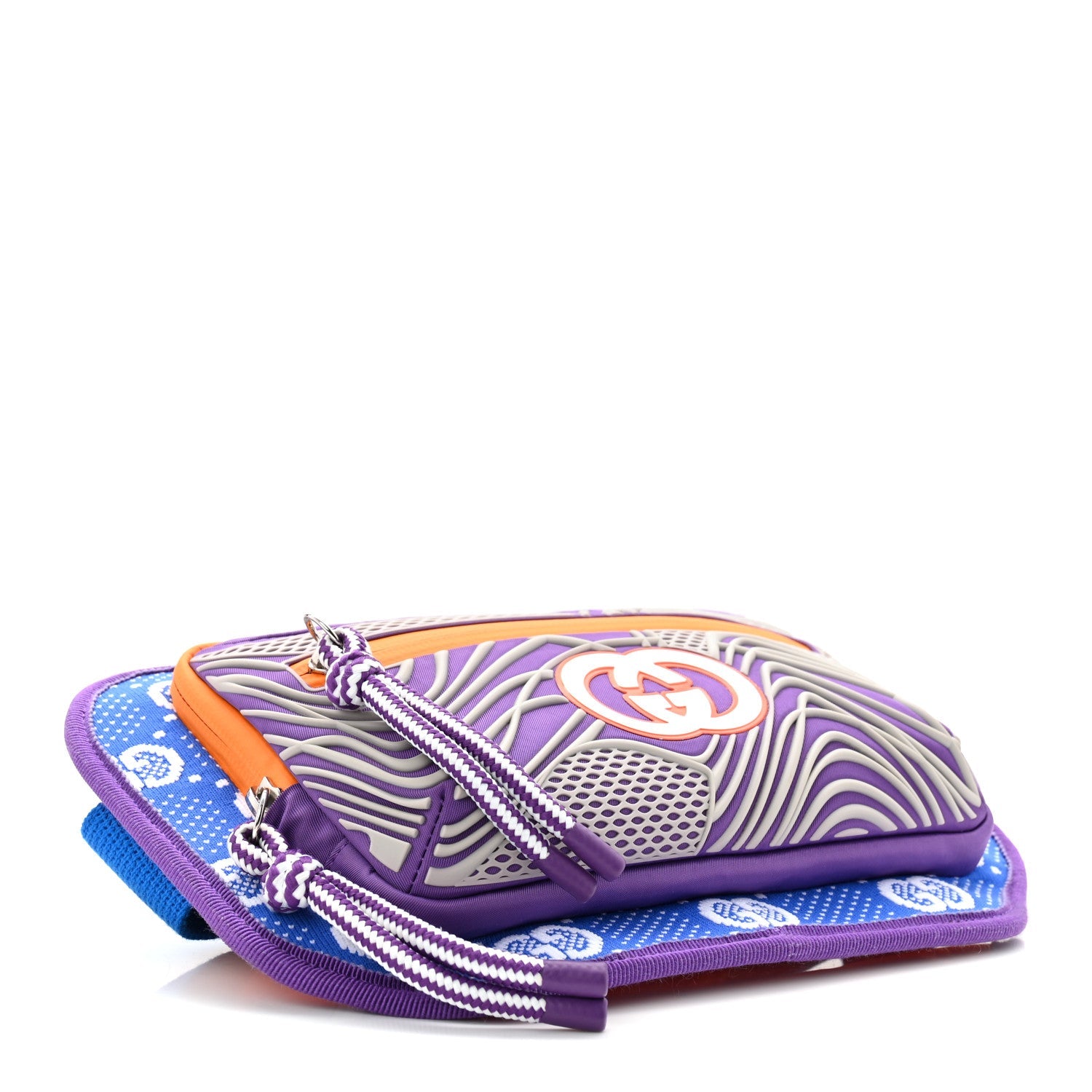 Jersey GG Monogram All Over Sporty Belt Bag Grey White Multicolor
