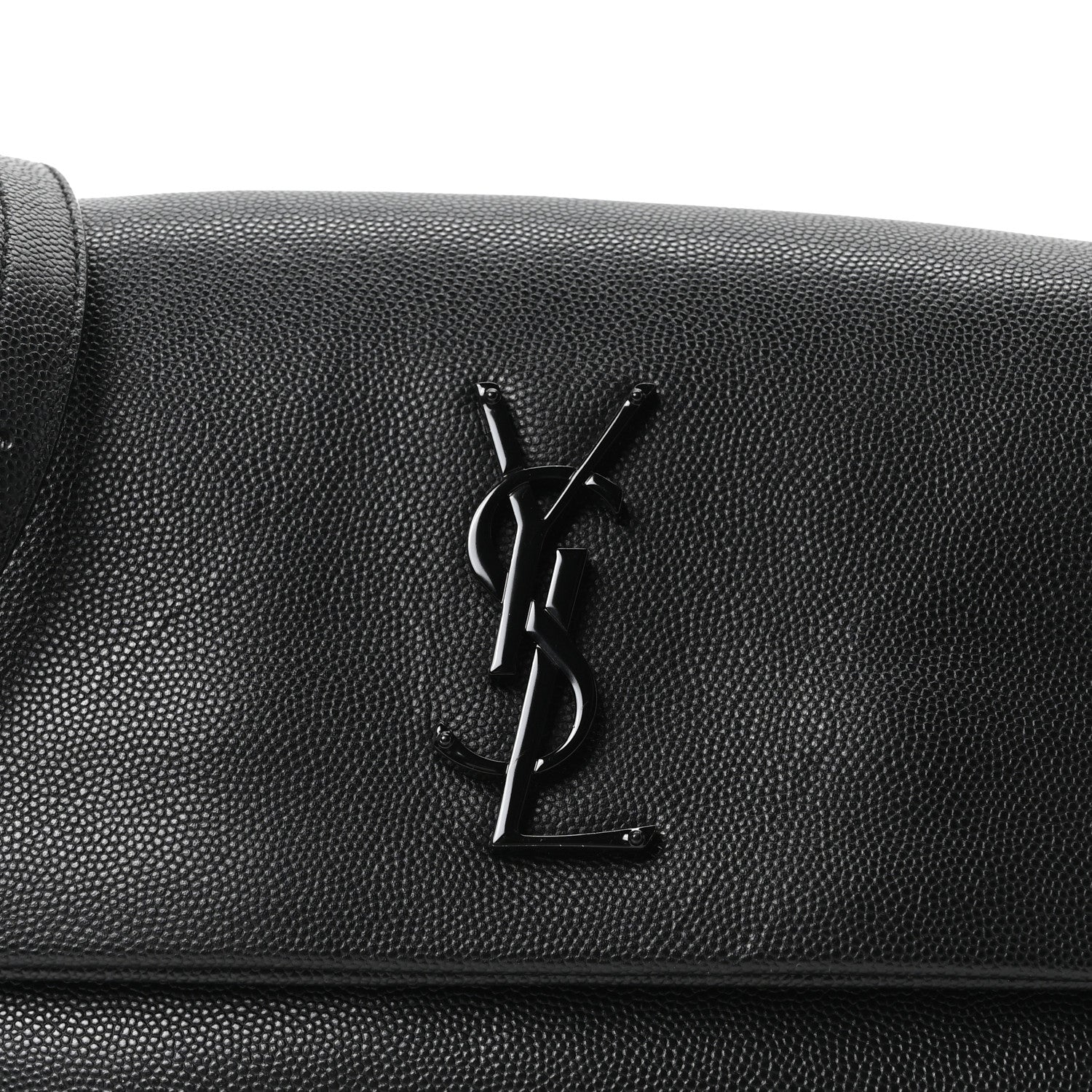 Grain De Poudre Medium West Hollywood Monogram Fold-Over Black