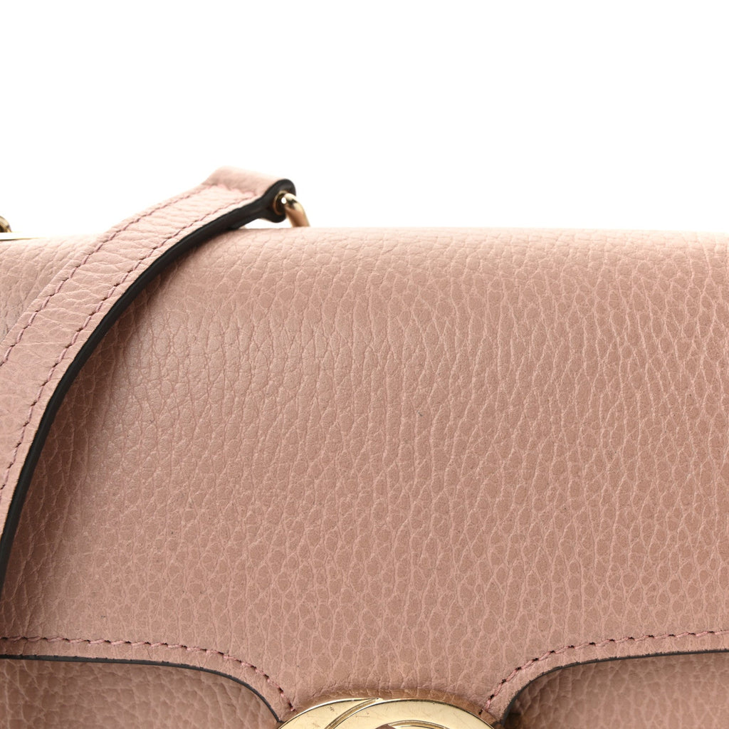 Dollar Calfskin Small Interlocking G Shoulder Bag Soft Pink