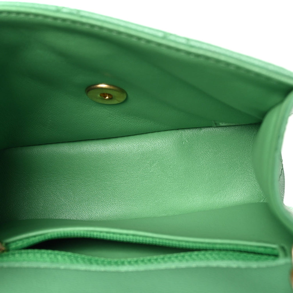 Caviar Quilted Mini Sweet Classic Flap Green
