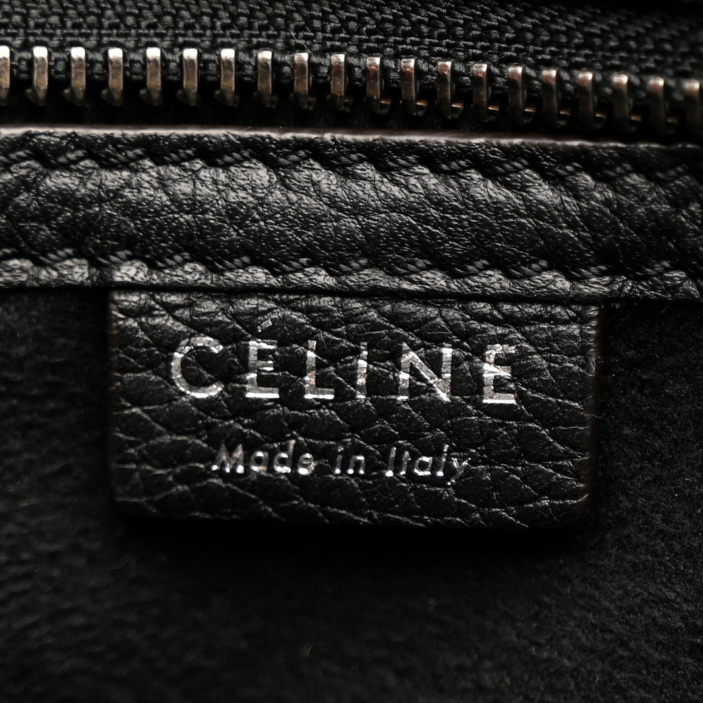 Drummed Calfskin Nano Luggage Black