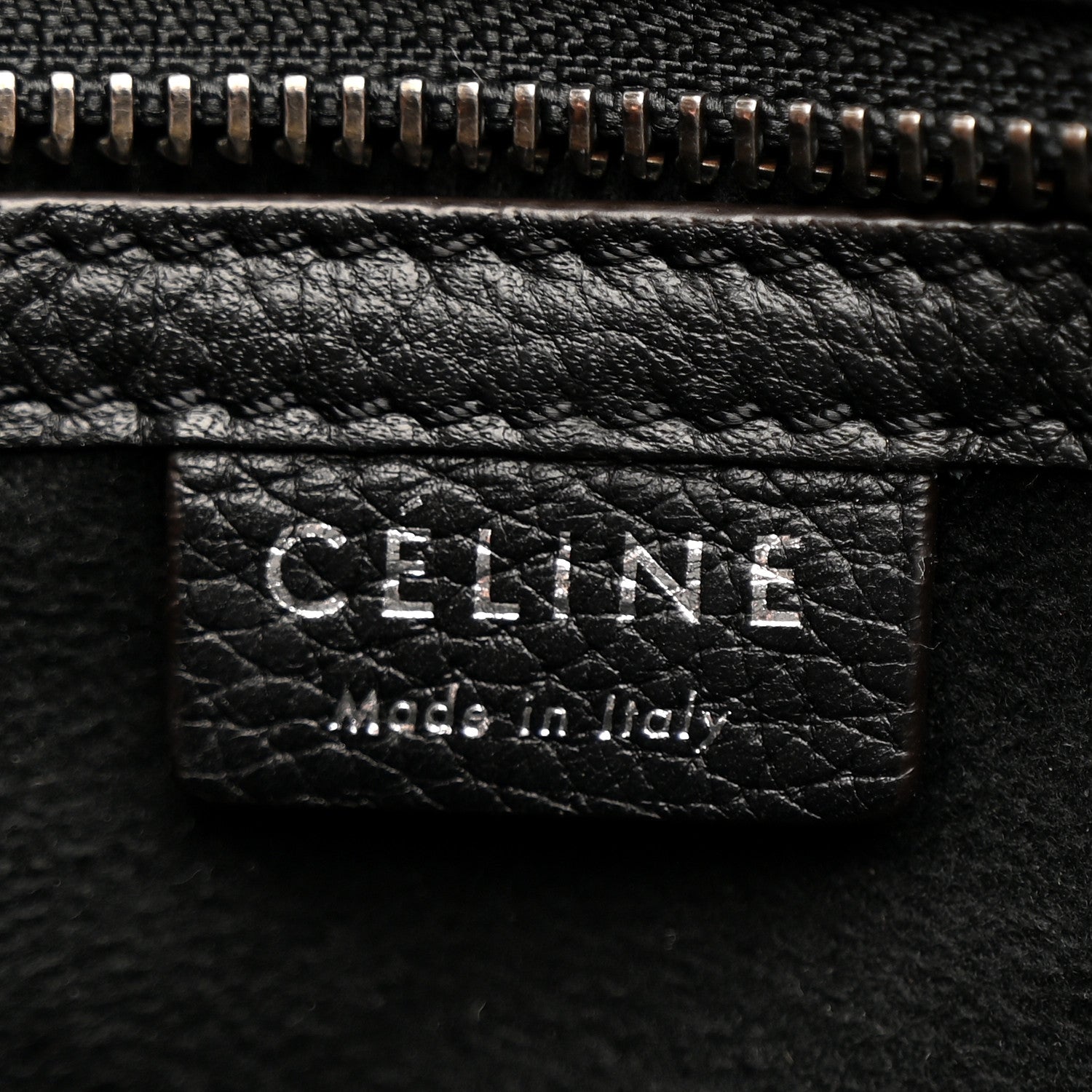 Drummed Calfskin Nano Luggage Black