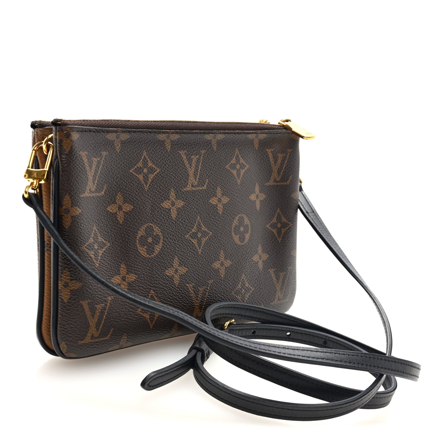 Reverse Monogram Giant Double Zip Pochette