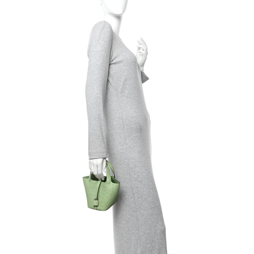 Ostrich Micro Picotin Lock Vert Criquet