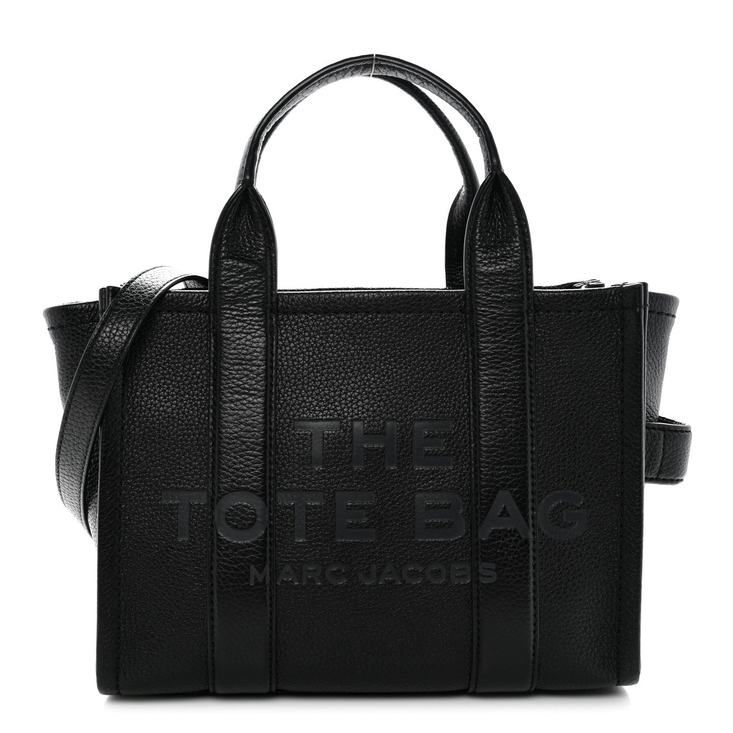 Grained Calfskin Small The Tote Bag Black