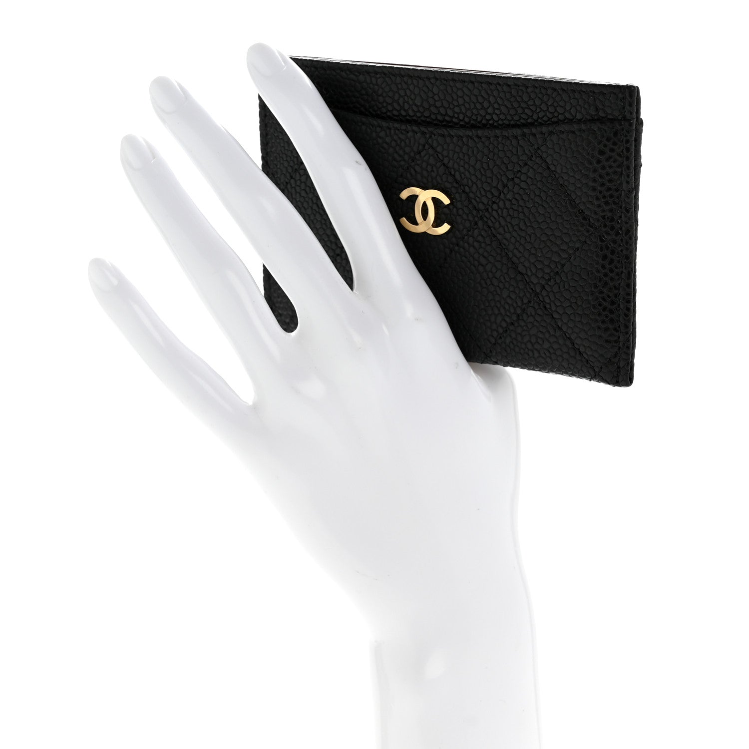 Caviar Quilted  Holder Black