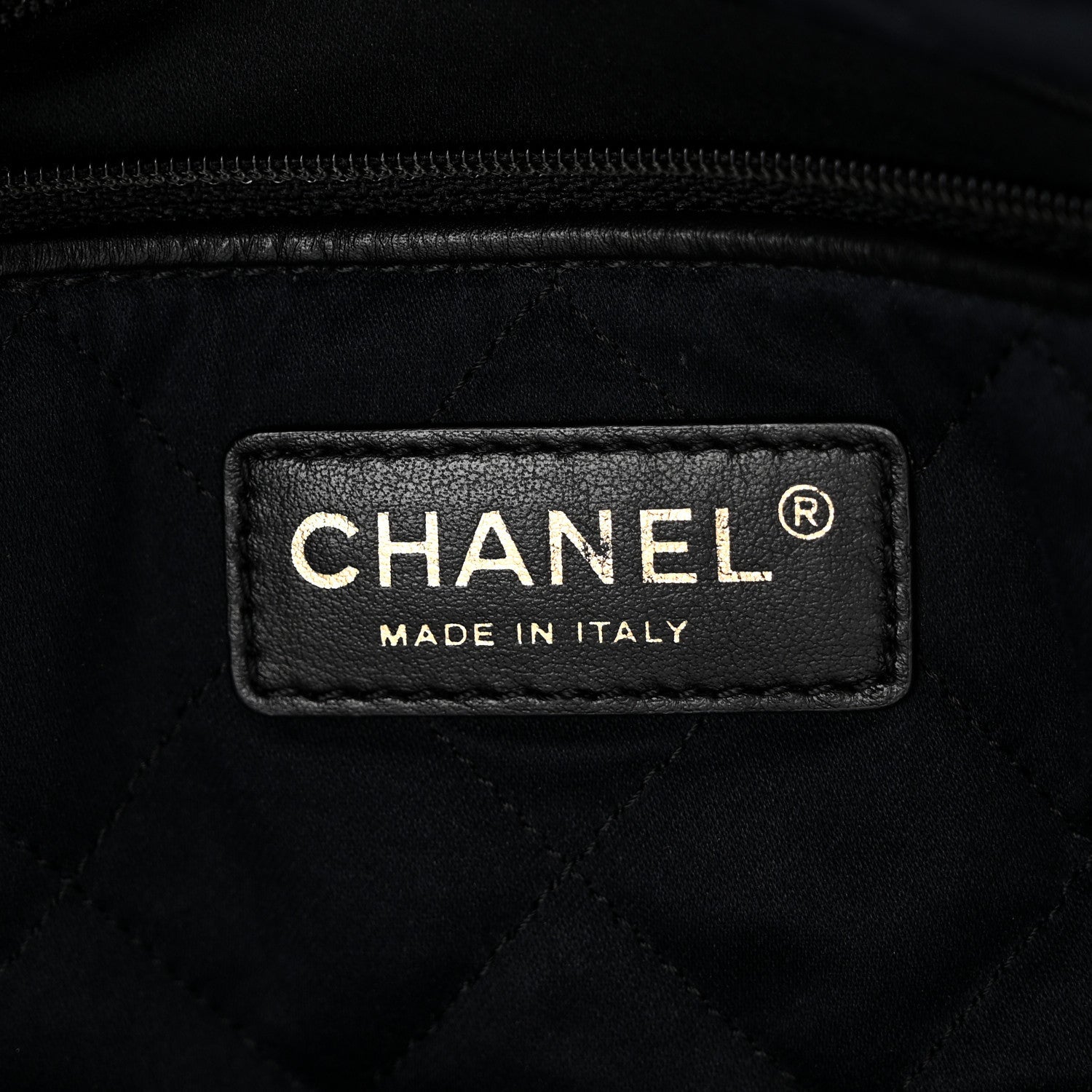 Shiny Calfskin Quilted Chanel 22 Backpack Grey