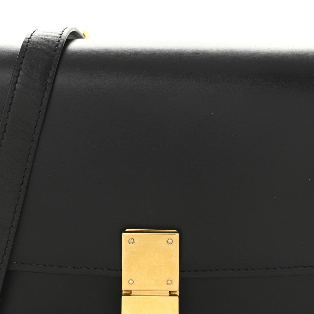 Box Calfskin Small Classic Box Flap Bag Black