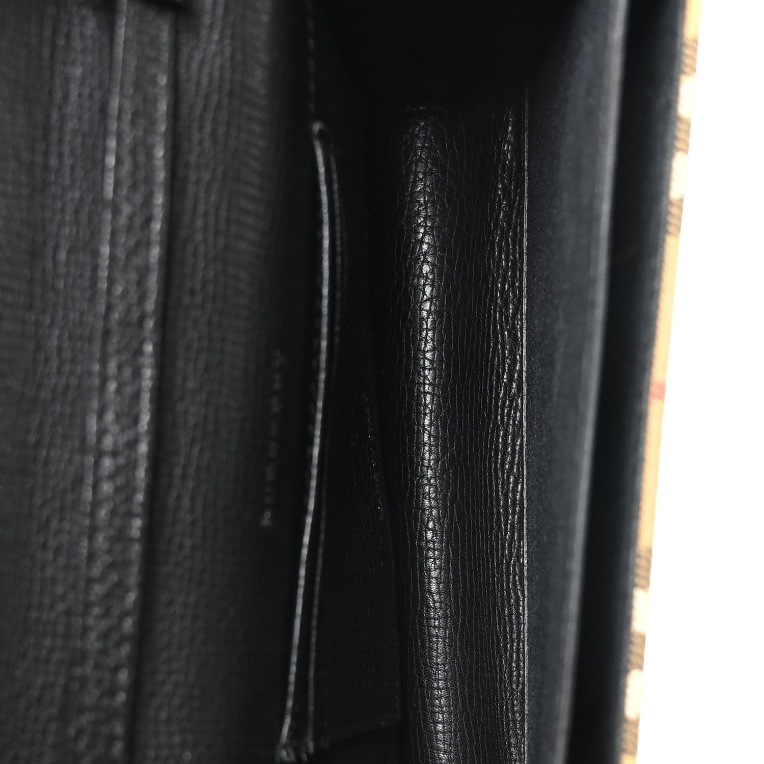 Derby Calfskin House Check Small Macken Crossbody Bag Black Archive Beige