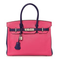 Chevre Mysore Horseshoe Birkin 30 Rose Shocking Iris