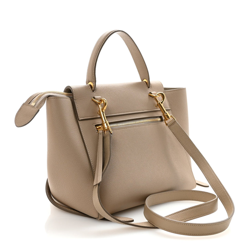 Grained Calfskin Micro Belt Bag Light Taupe