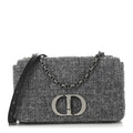 Tweed Macrocannage Medium Caro Bag Black