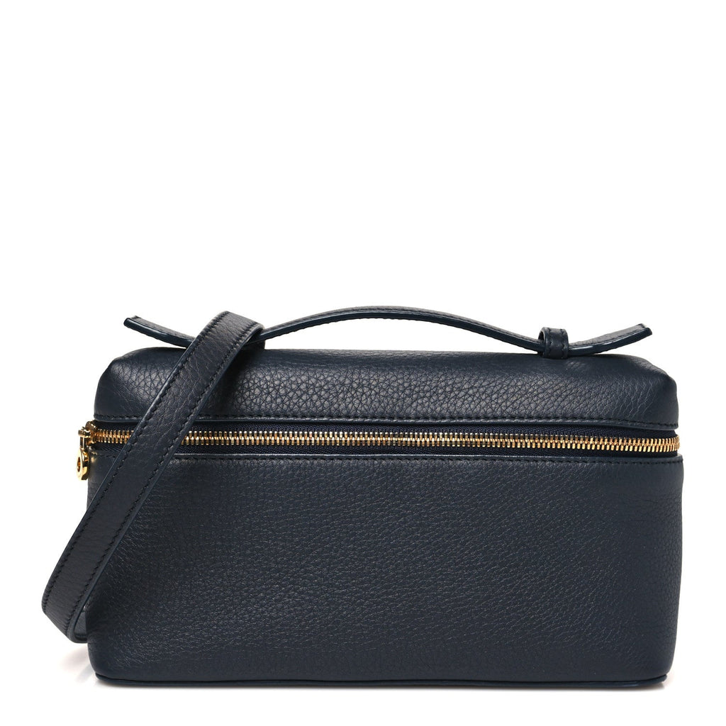 Grained Calfskin L19 Extra Pocket Pouch Navy