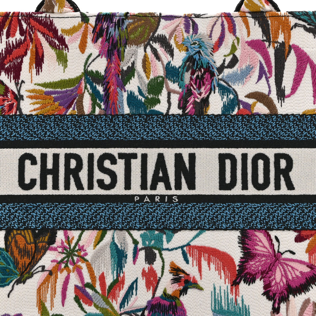 Canvas Embroidered Medium KJouy Fantastica Book Tote Multicolor