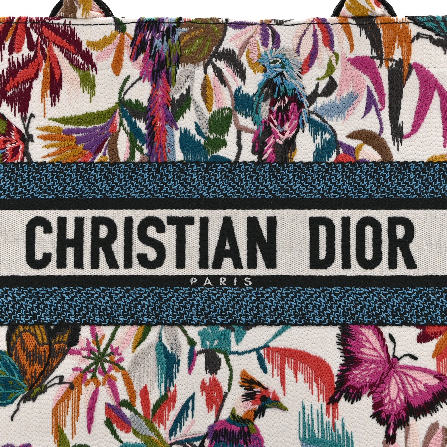 Canvas Embroidered Medium KJouy Fantastica Book Tote Multicolor