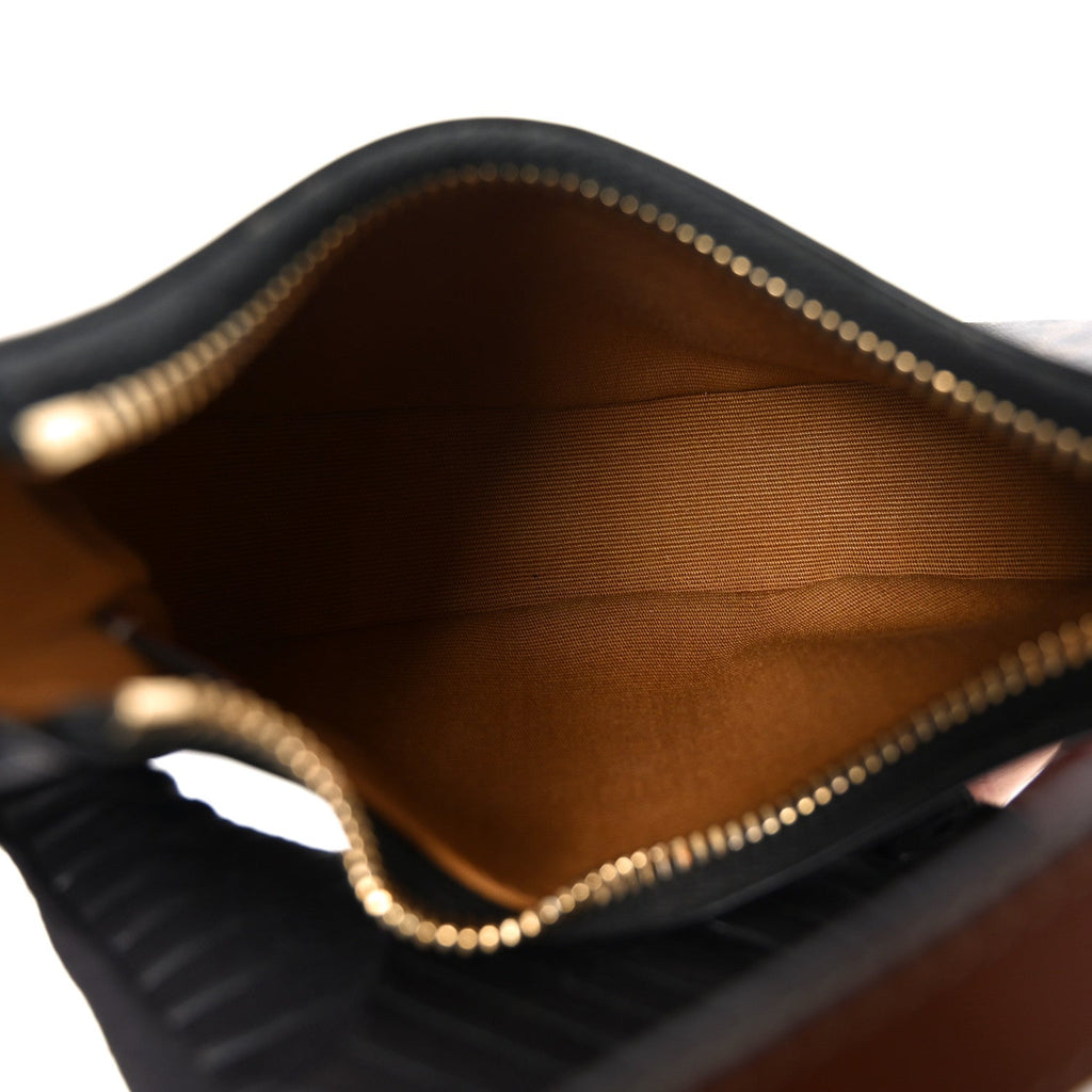 Canvas Calfskin Mini Ava Triomphe Shoulder Bag Tan