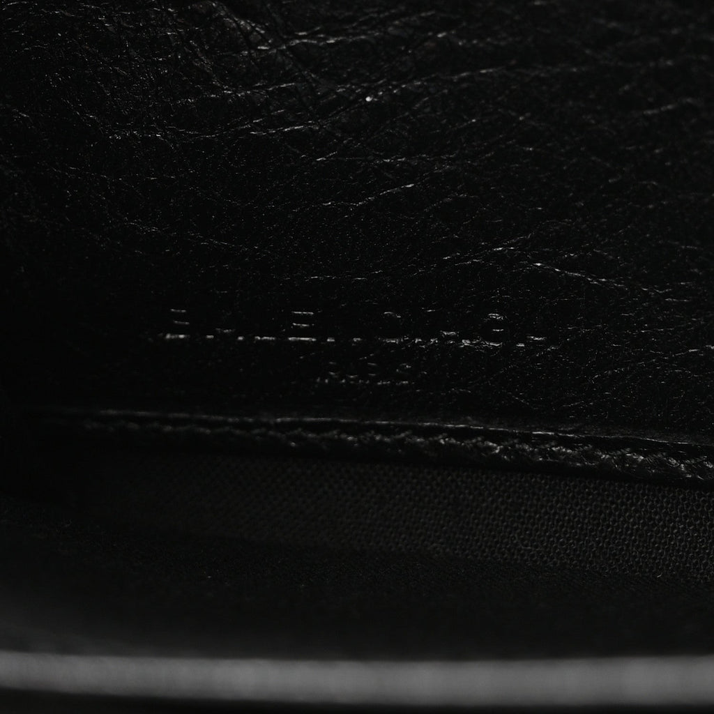 Agneau Classic Gold Hardware Continental Zip Around Wallet Black