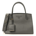 Saffiano Cuir Calfskin Medium Monochrome Top Handle Tote Ardesia