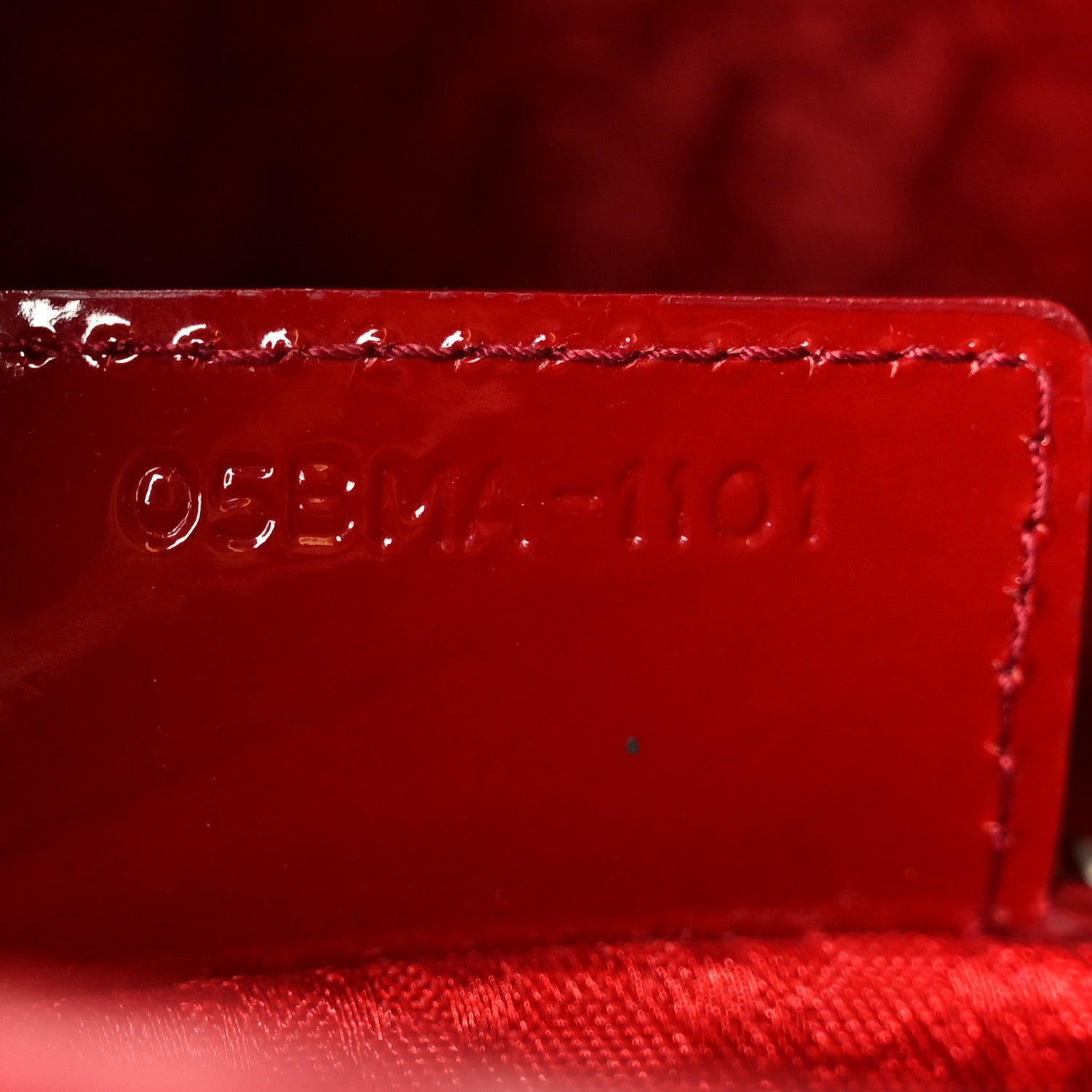 Patent Cannage Large Lady Dior Red