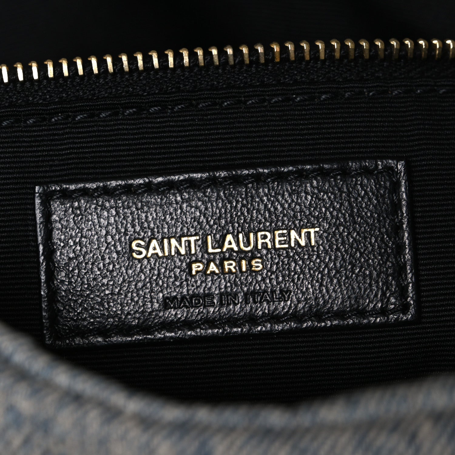 Denim Quilted Medium Loulou Puffer Monogram Chain Satchel Azur