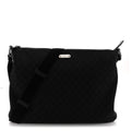 Denim Monogram Flat Messenger Bag  Black