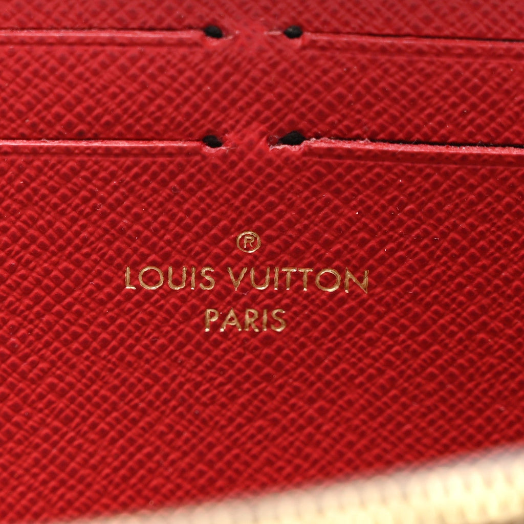 Damier Ebene Clemence Wallet Cherry