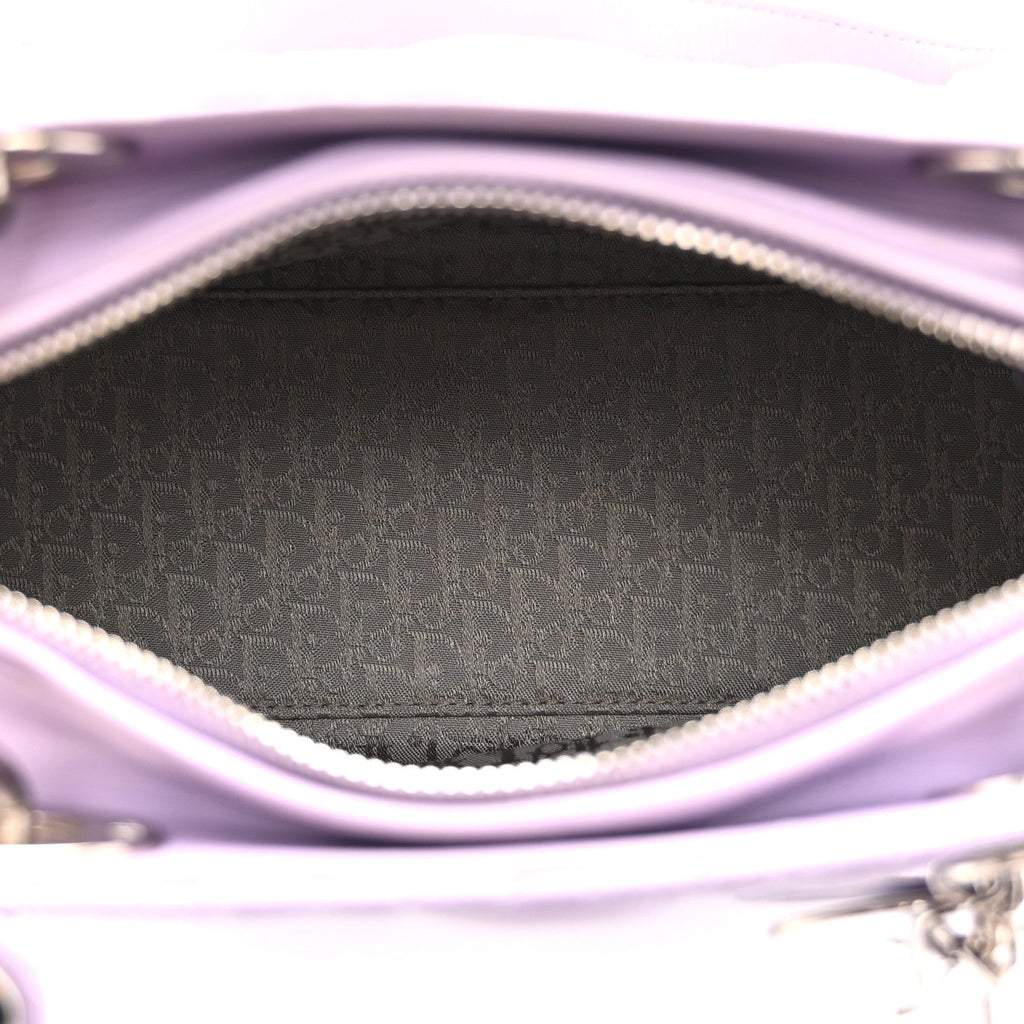 Lambskin Cannage Medium Lady Dior Purple