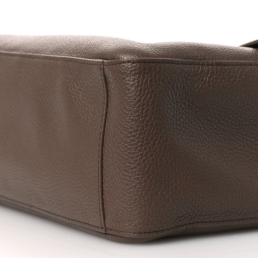 Grained Calfskin Souplissimo Maxi Flap Light Brown