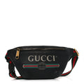 Grained Calfskin Small Logo Belt Bag Black