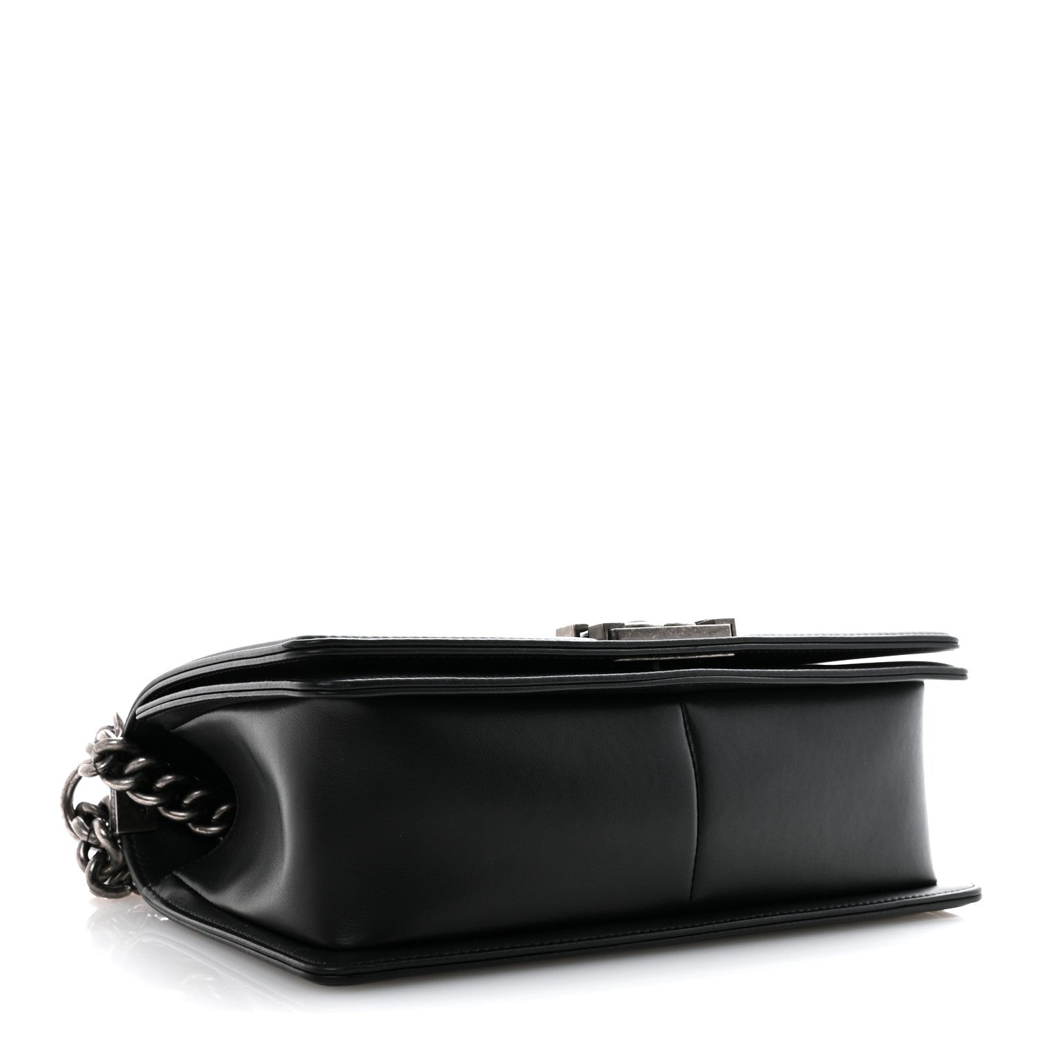 Calfskin Quilted Medium Boy Flap Black
