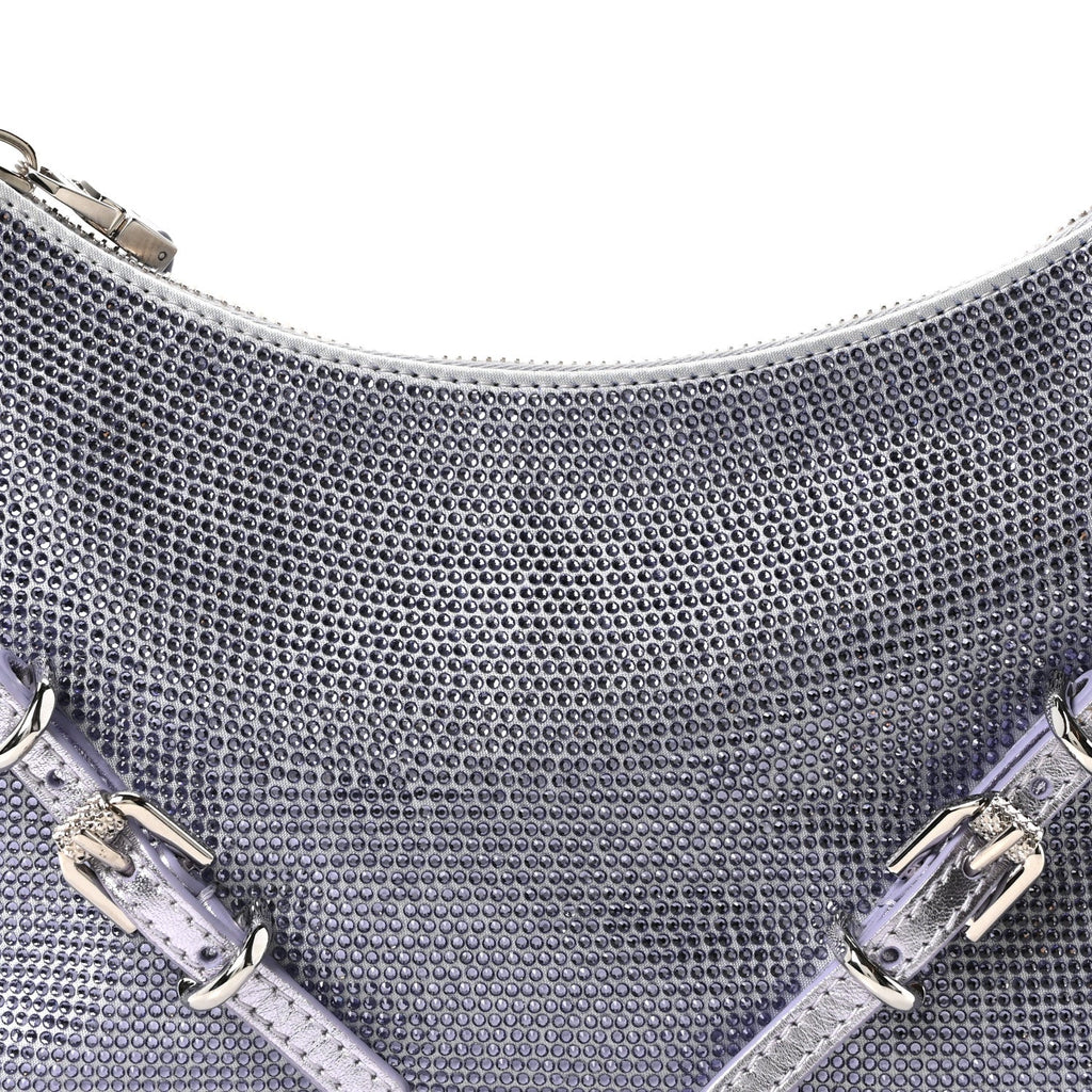 Satin Strass Mini Voyou Boyfriend Party Bag Lavender