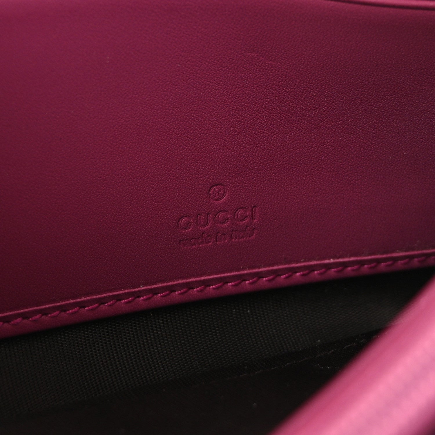GG Supreme Monogram Calfskin Continental Wallet Beige Ebony Hibiscus Red New Rosette
