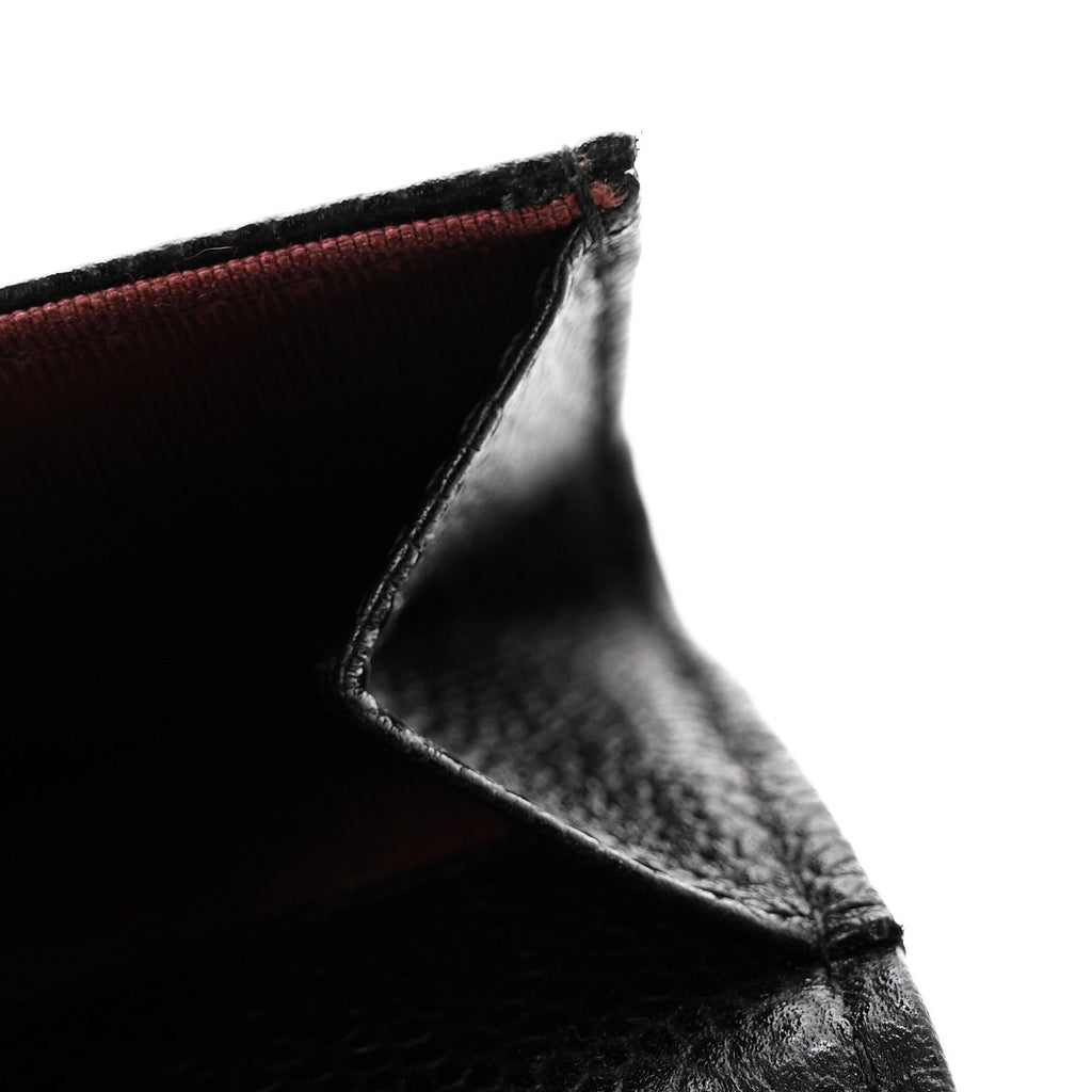 Caviar Quilted Flap  Holder Black